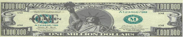 One Million Dollar Bill Replica